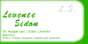 levente sidon business card